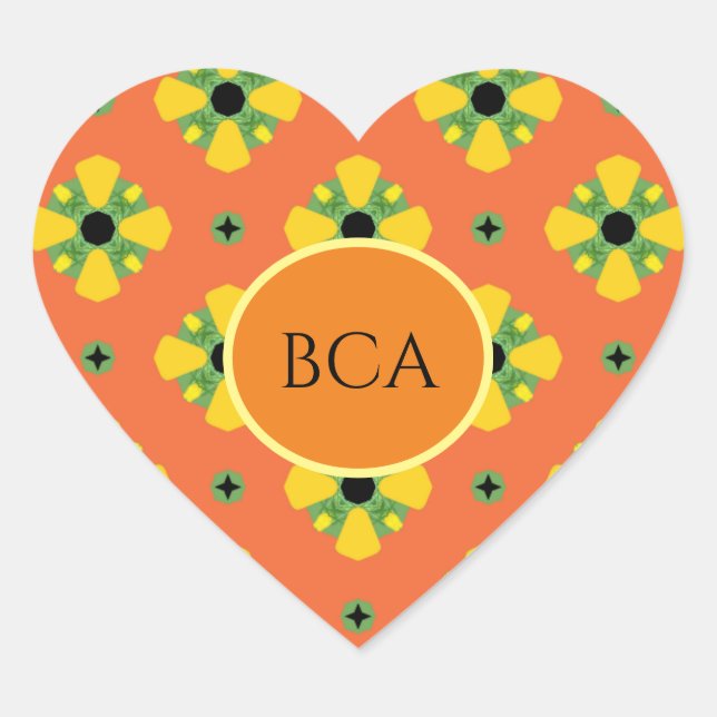 Sticker Initials Cute Party Favor Fun BD (Front)