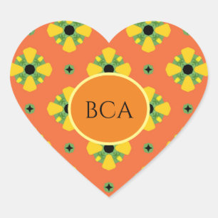 Sticker Initials Cute Party Favor Fun BD