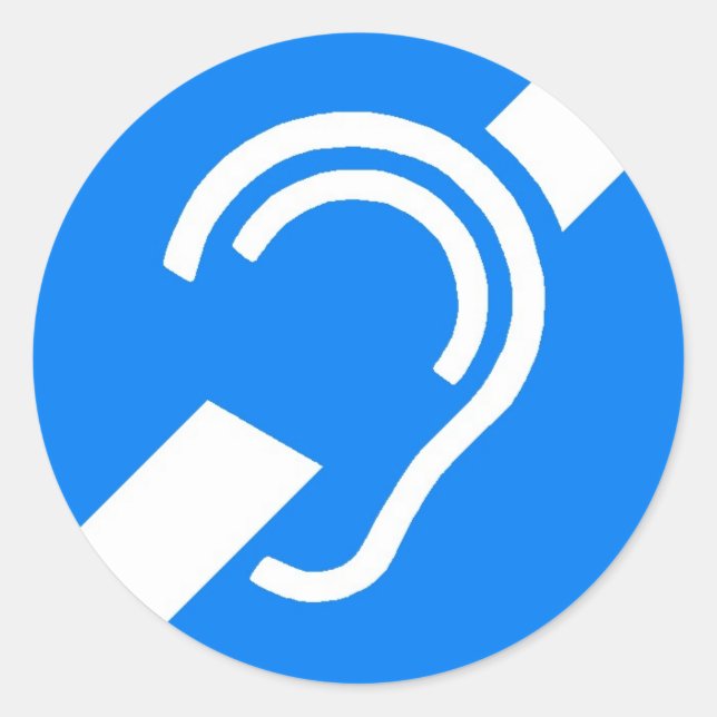 Sticker International Symbol for the Deaf (Front)