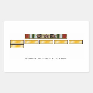 Sticker Iraq 6  month with 3 Campaign Star