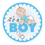 Sticker/It's a Boy Classic Round Sticker