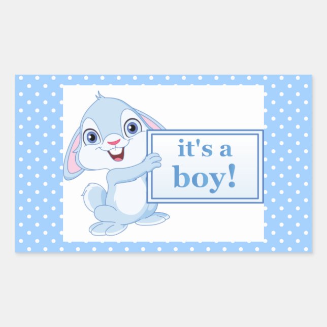 Sticker/It's a Boy Rectangular Sticker (Front)