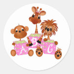Sticker-It&#39;s a Girl Jungle babies Classic Round Sticker