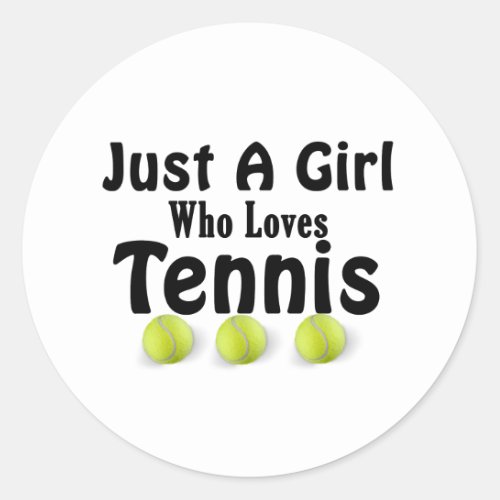 Sticker Just a  Girl who Love Tennis