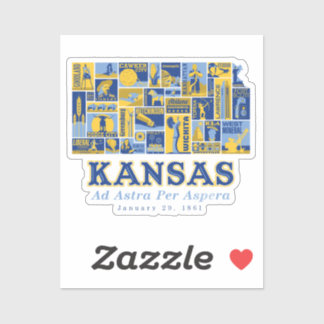 Sticker - Kansas: Ad Astra Per Aspera