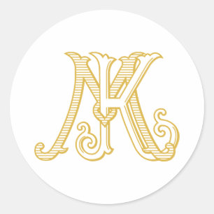 Sticker KM Monogram or MK Monogram