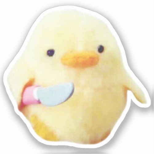 Sticker Knife Duck Plush Meme