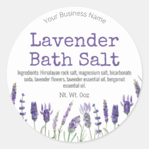 Sticker Label For Handmade Lavender Bath Salt
