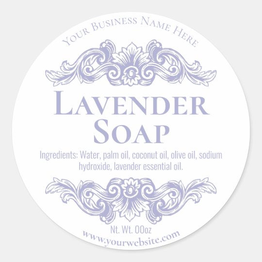 Sticker Label For Handmade Lavender Soap | Zazzle.com
