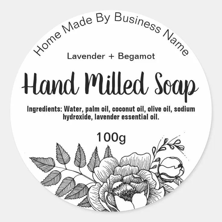 Sticker Label For Handmade Soap Zazzle