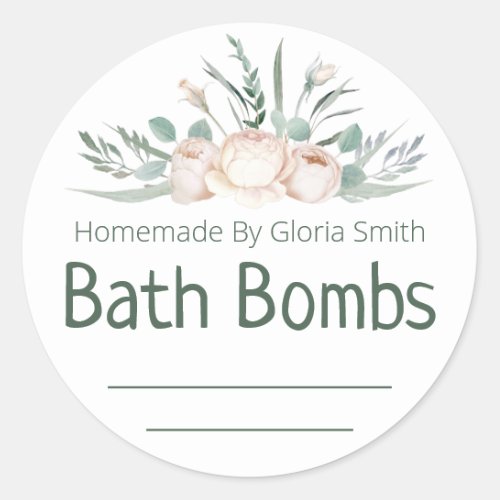 Sticker Label For Homemade Bath Bomb