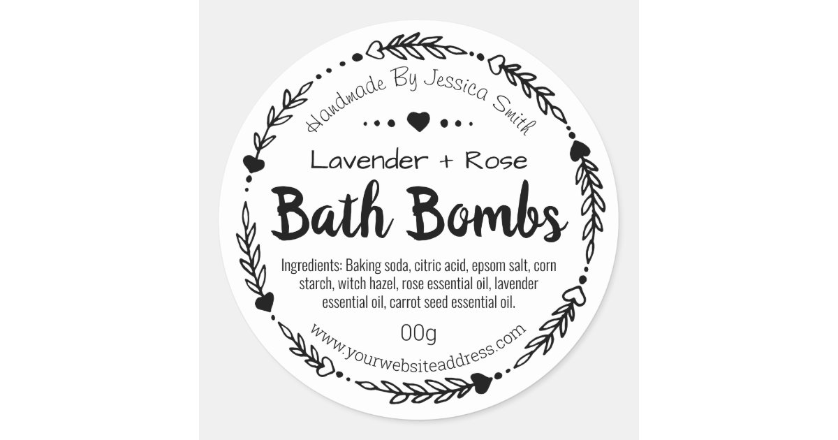 sticker-label-for-homemade-bath-bombs-zazzle