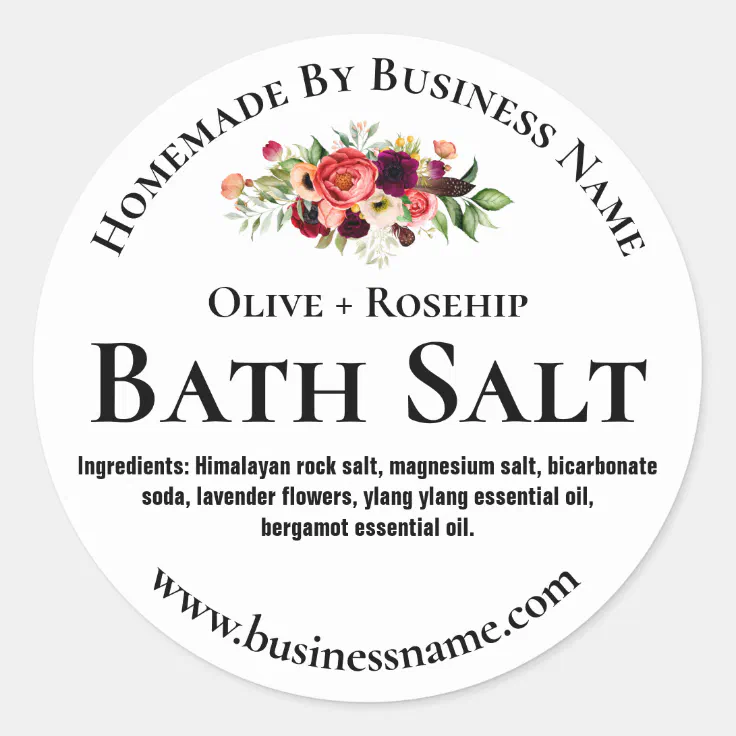 homemade bath salts labels