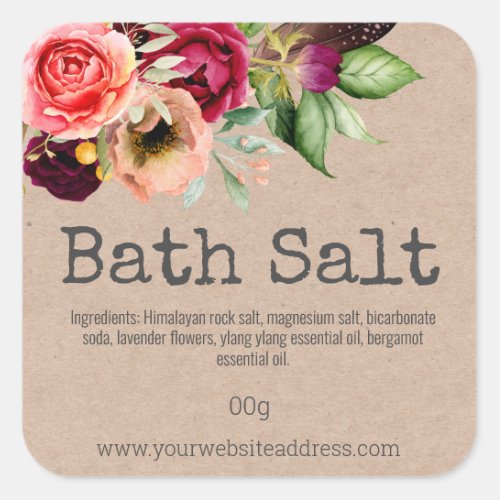 Sticker Label For Homemade Bath Salt