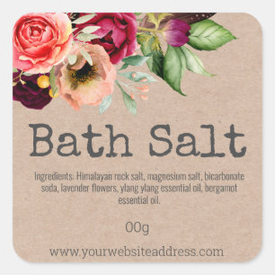 Sticker Label For Homemade Bath Salt