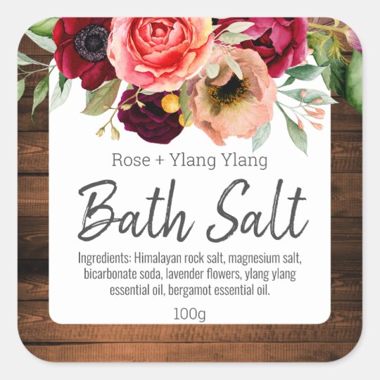 Sticker Label For Homemade Bath Salt