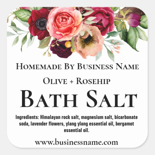 Sticker Label For Homemade Bath Salt