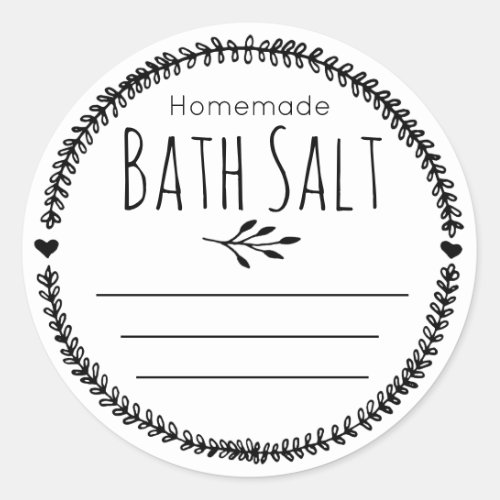 Sticker Label For Homemade Bath Salt Soak