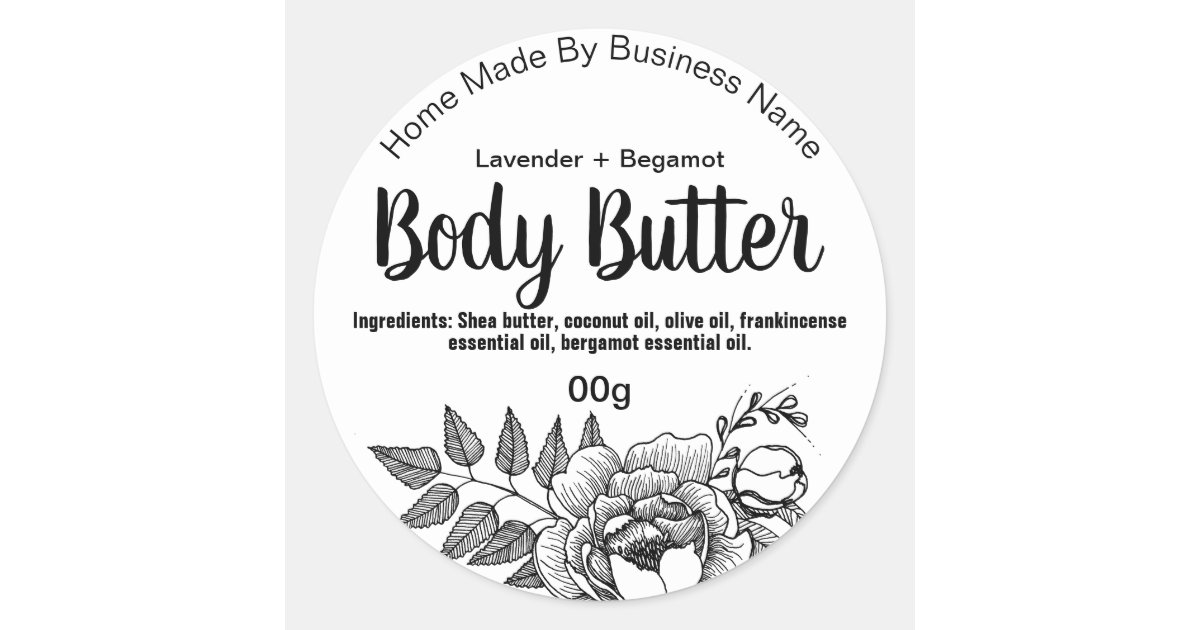 sticker-label-for-homemade-body-butter-zazzle