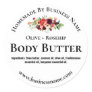 Sticker Label For Homemade Body Butter