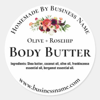 Sticker Label For Homemade Body Butter