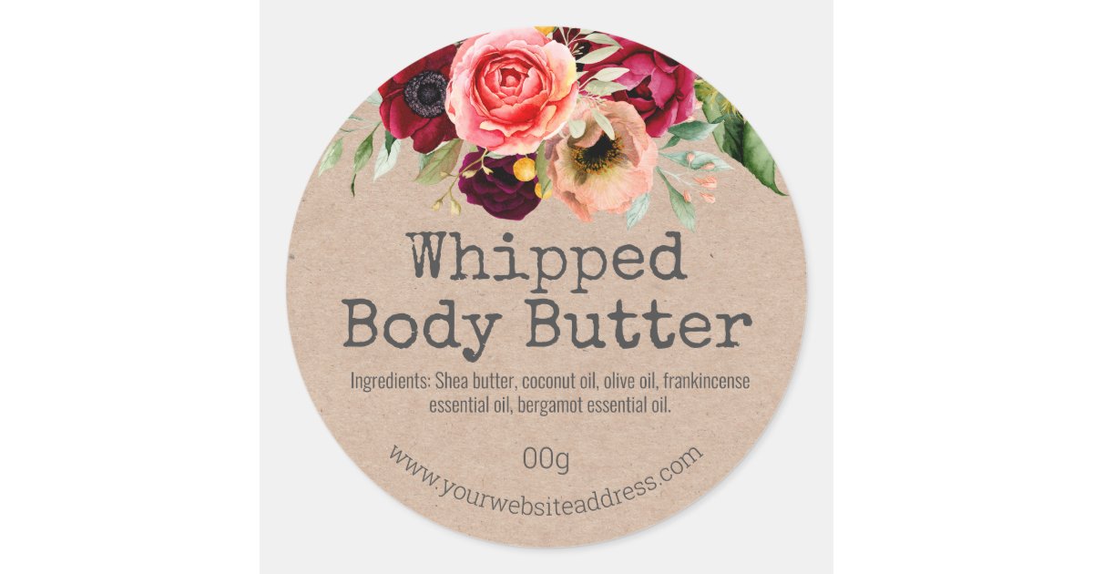sticker-label-for-homemade-body-butter-zazzle