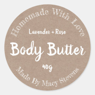 Sticker Label For Homemade Body Butter