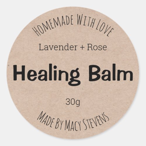 Sticker Label For Homemade Healing Salve Balm