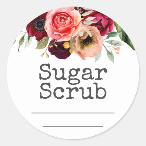 Sticker Label For Homemade Sugar Scrub