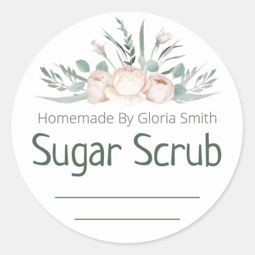 Sticker Label For Homemade Sugar Scrub