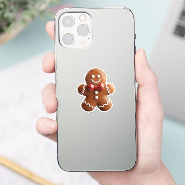 Sticker, Label - Gingerbread Man  (Phone)