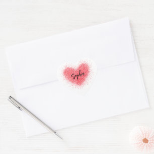 Sticker, Lebel - Red Heart Sticker