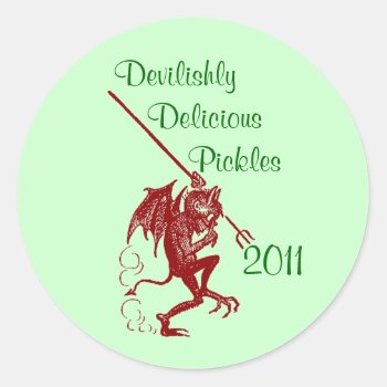 Sticker Little Devil Home Canning Jar Circles by layooper at Zazzle