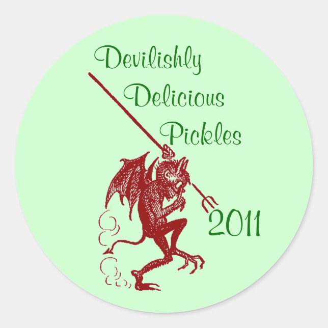 Sticker Little Devil Home Canning Jar Circles (Front)