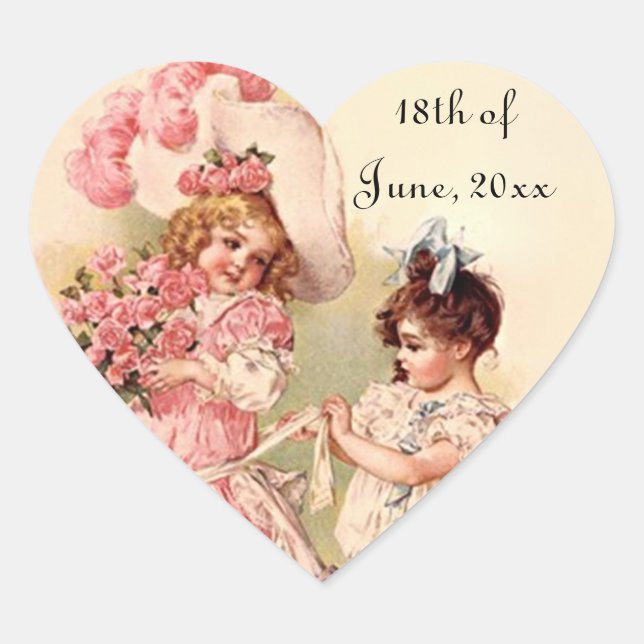 Sticker Lovely Vintage Victorian Wedding Fashions (Front)
