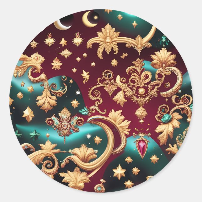 Sticker – Luxury Obsidian Black Celestial (Front)