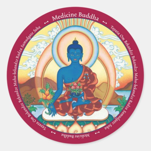 STICKER Medicine Buddha _ with mantra