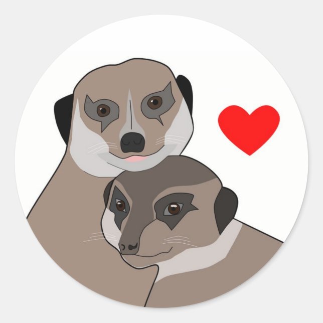 Sticker "Meerkats in Love" (Front)