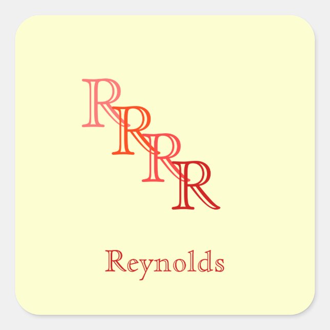 Sticker - Monogram with Name 2 (Front)