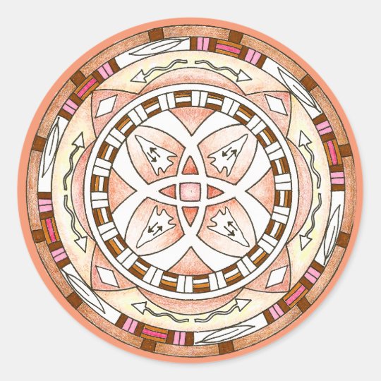 Sticker Native American Southwestern Mandala