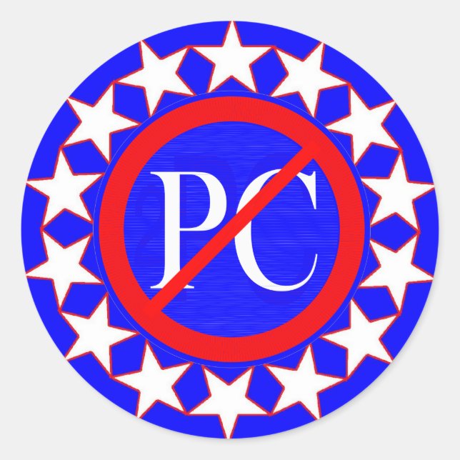 sticker_NO "PC" Classic Round Sticker (Front)