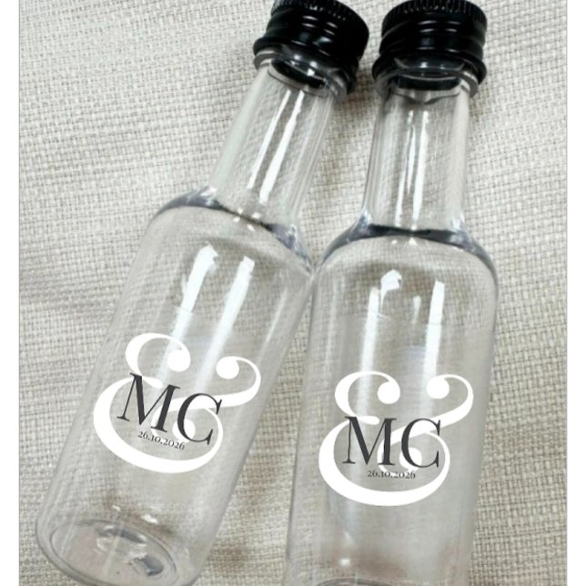 Sticker Of Personalized Wedding Monogram Initials (Modern wedding monogram stickers )