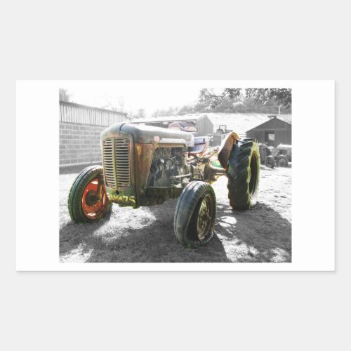 sticker Old Vintage Tractor farm machinery