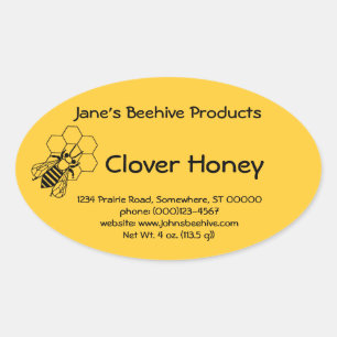 Sticker (ovl) - Honey Business (Bee on Comb)