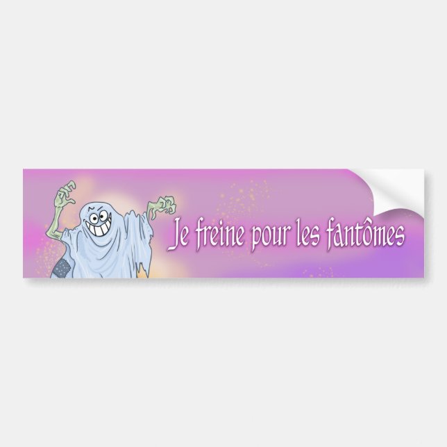 Sticker pare-choc : Je freine pour les fantômes (Front)