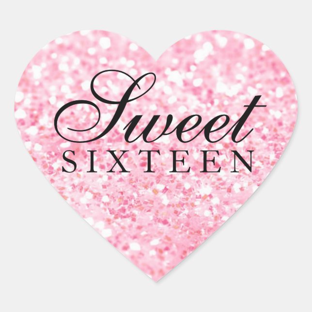 Sticker - Pink Glit Fab Sweet Sixteen II (Front)