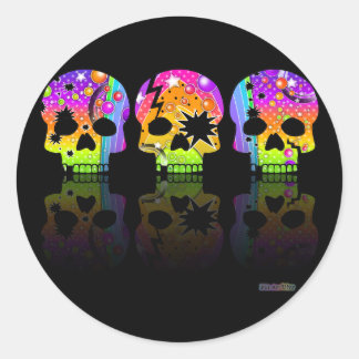 Sticker - POP ART SKULLS