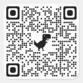 QR code Rick Roll to phone number Square Sticker
