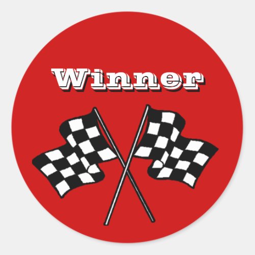 Sticker Race Fans Winner Checkered Flags auto cars