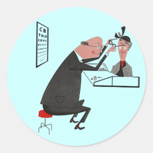 Sticker Retro Pink Heart ophthamologist eye doc dr